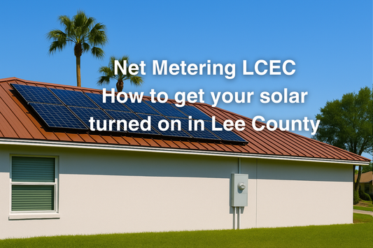 South Florida home with rooftop solar panels generating clean energy and reducing electric bills under LCEC net metering program